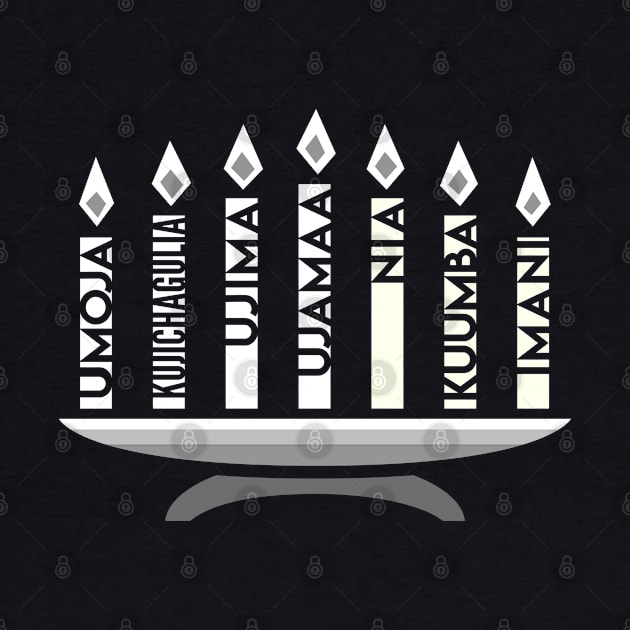 Festive Kwanzaa Candles Holiday (white) by Elvdant